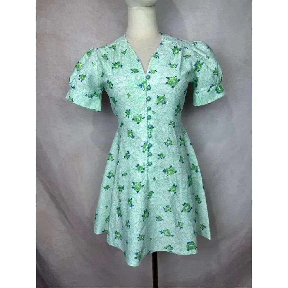 Vintage Groovy 1960s 1970s Mini GoGo Dress Size XS Mod MCM